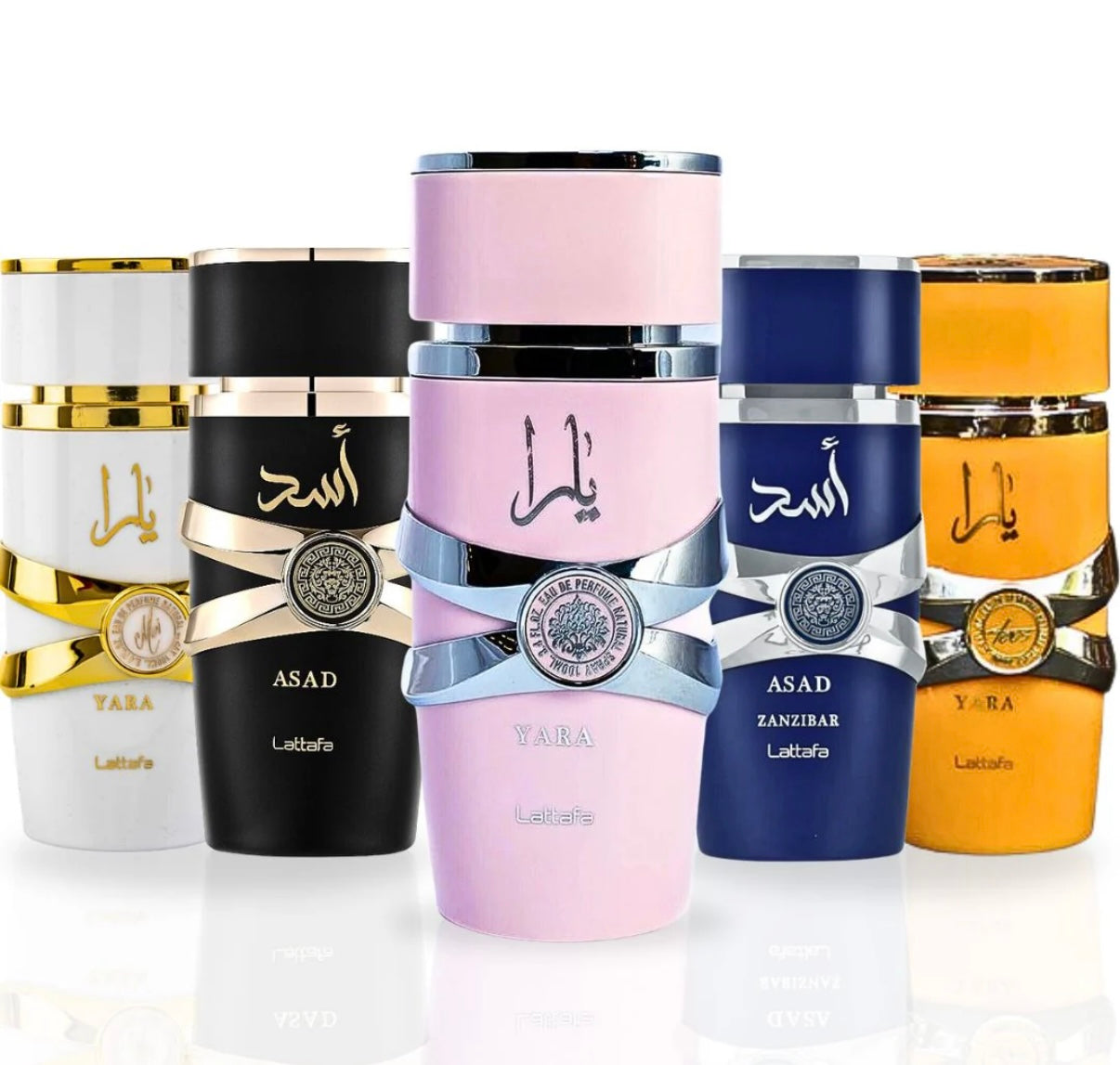 Lattafa 5-Piece Perfume Combo – Yara Collection & Asad Series