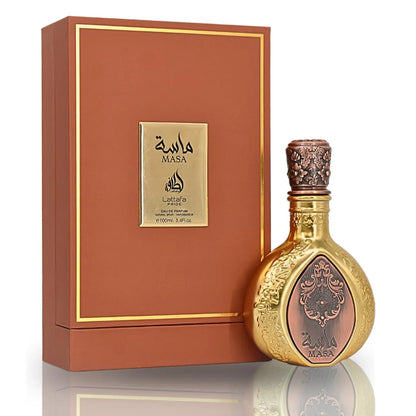 Lattafa Masa Eau De Parfum 100ml – Long-Lasting Fresh Floral Musky Powdery Perfume for Women by Lattafa