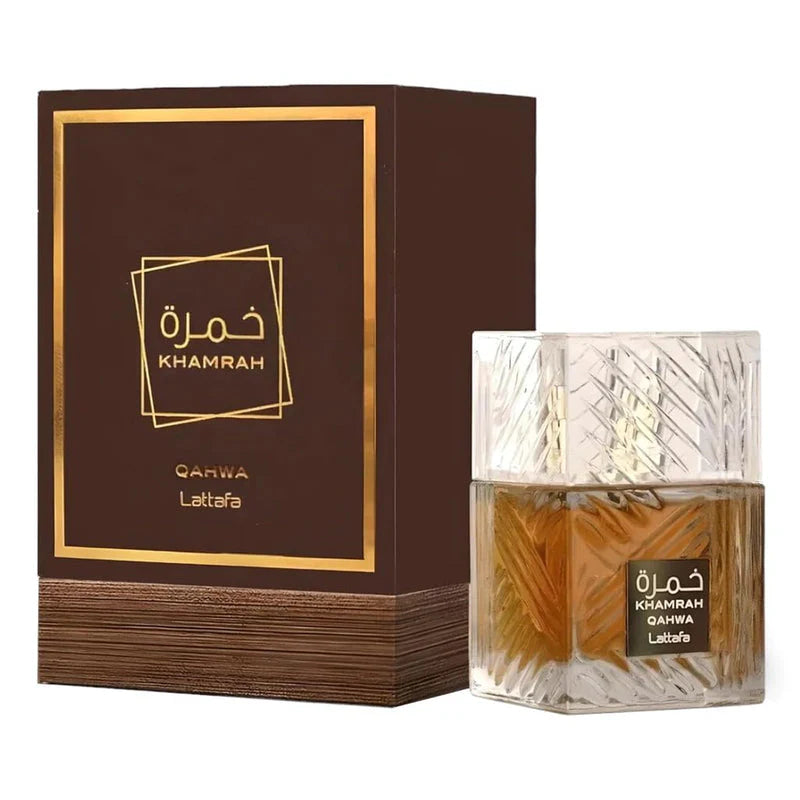 Lattafa Khamrah Qahwa Eau De Parfum 100 ml – Unisex Fragrance Inspired by Coffee & Warm Spices