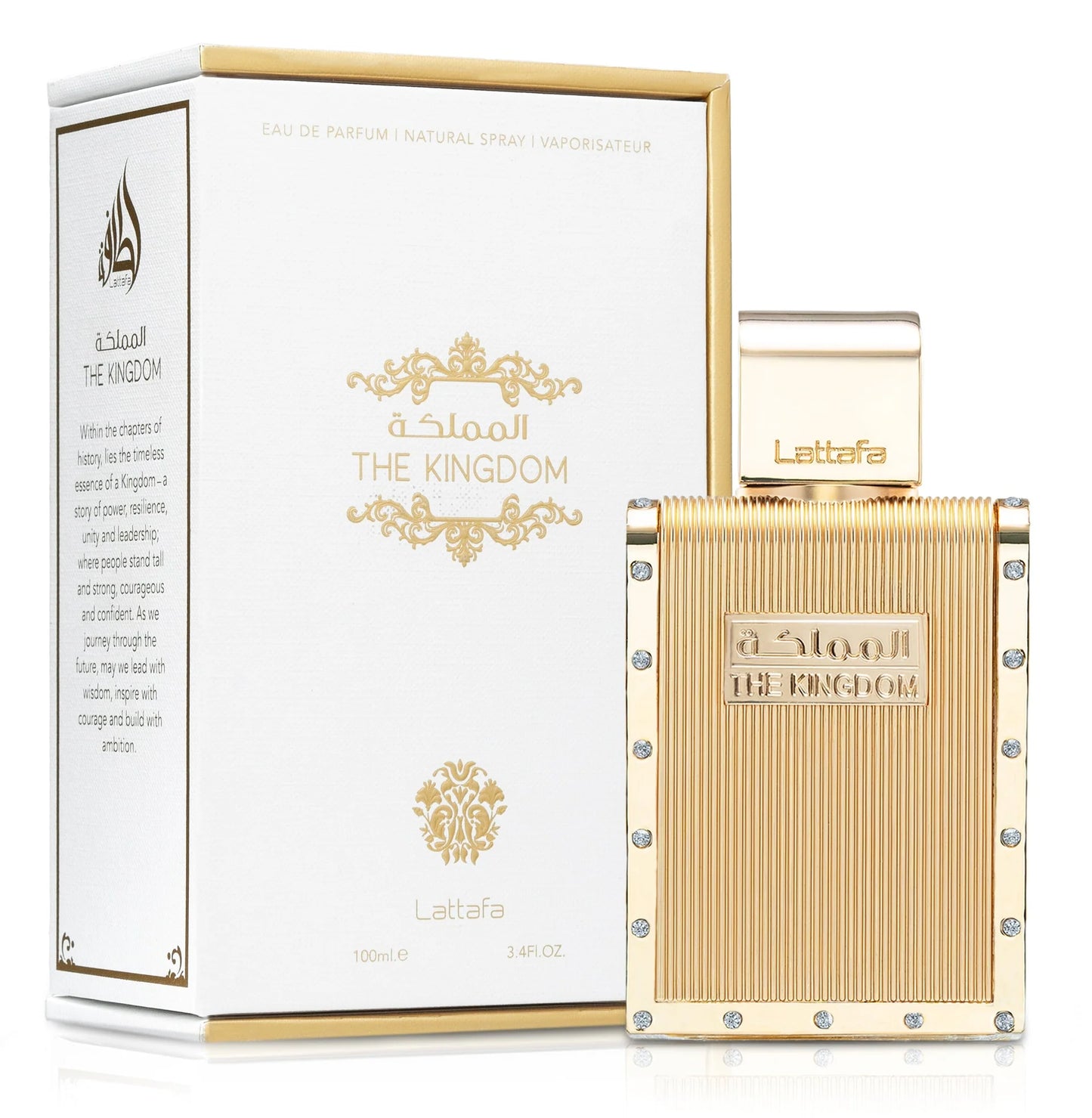 Lattafa Kingdom Women Eau De Parfum 100ml – Long-Lasting Fruity Floral Powdery Perfume for Women by Lattafa